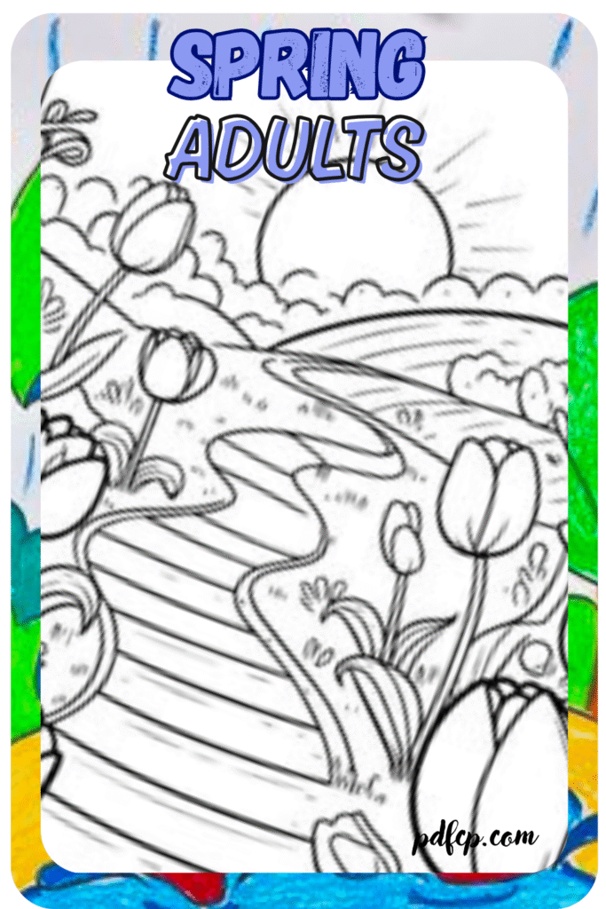 Spring Coloring Pages for Adults
